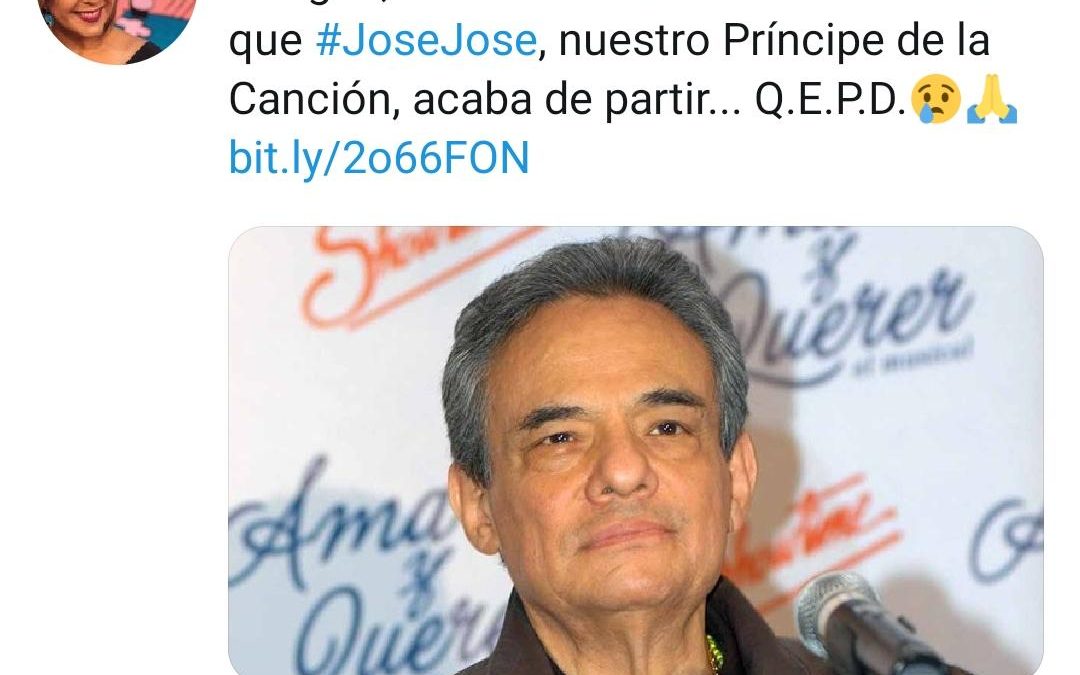 La Periodista Ana María Canseco confirma muerte de José José