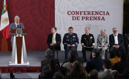 AMLO y su gabinete de seguridad presentan cifras en la materia