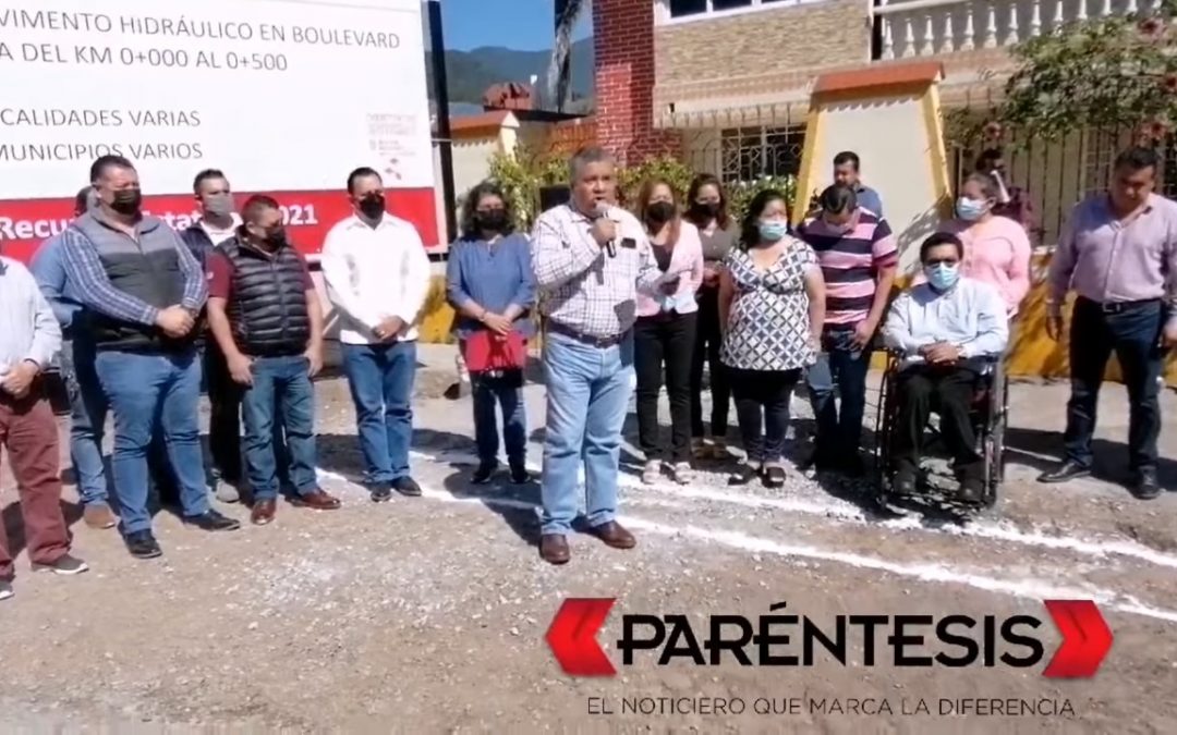 Alcalde electo ya gestionó y puso en marcha su primera obra de pavimentación