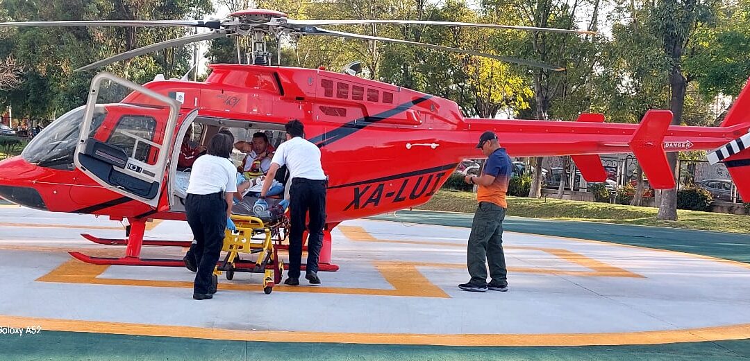 Traslado aéreo de un menor con dengue