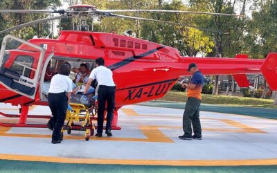 Traslado aéreo de un menor con dengue